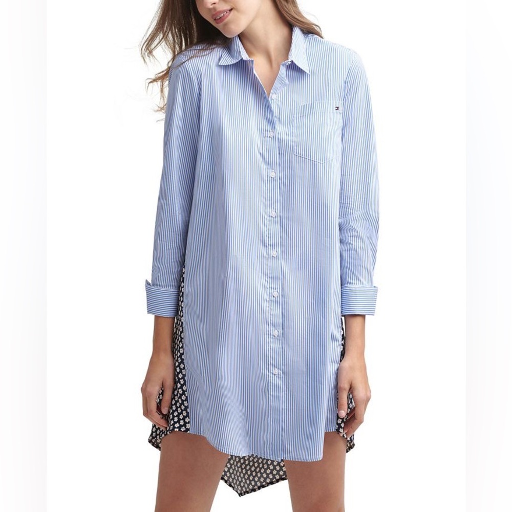 BRAND NEW W TAGS Tommy Hilfiger
Printed Contrast-Back Shirtdress